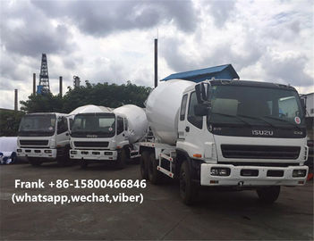 الصين 8 CBM 10PE1 المحرك مستعمل Isuzu Mixer Truck 8375 * 2496 * 3950 Mm الحجم موزع