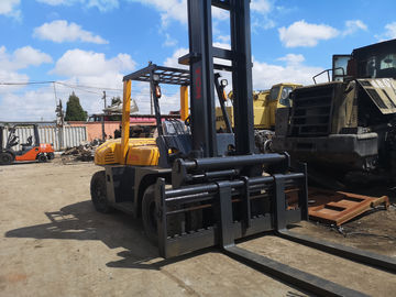 5.5M الصاري TCM FD70 7ton ديزل رافعة شوكية ، TCM تستخدم رافعة شوكية حاوية المزود