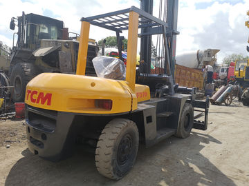 5.5M الصاري TCM FD70 7ton ديزل رافعة شوكية ، TCM تستخدم رافعة شوكية حاوية المزود